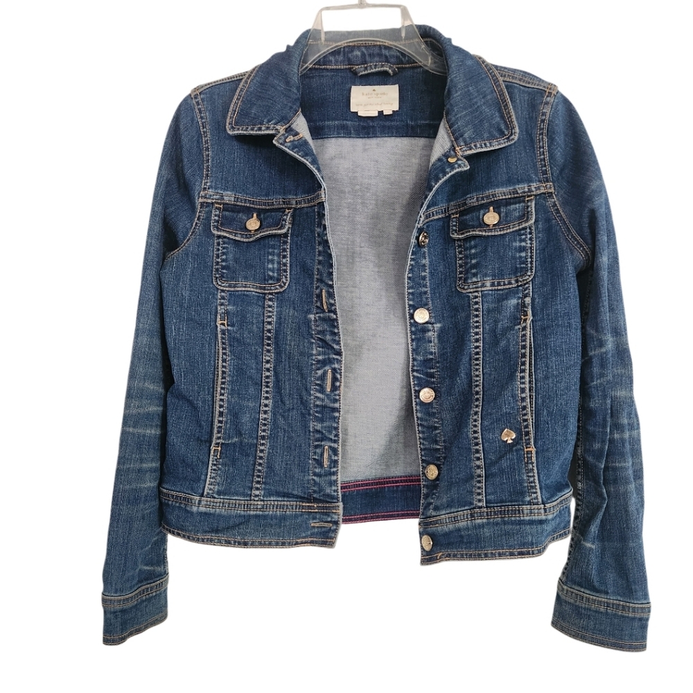 KATE SPADE DENIM JACKET SZ SMALL - Picture 2 of 5